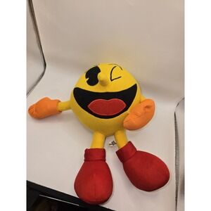 Vintage Pac-Man Namco Ltd Toy Factory  Yellow Plush 7"
